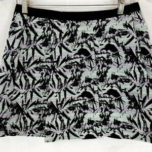 Beulah Style Skirt L Large Elastic Waist Short Above Knee Zip on Back LKNU